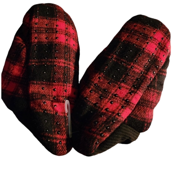 Unisex High Rise Plaid Slipper Socks - Picture 2 of 2